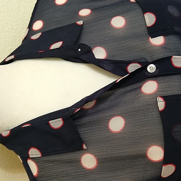 Hollister Sheer Polka Dot Blouse - Picture 6 of 9